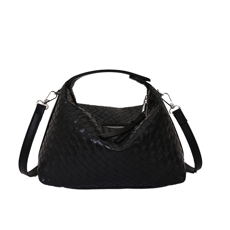 Nicho trenzado bolso de cubo para mujeres 2026 verano nuevo bolso de hombro portátil bolso de gran capacidad diaria