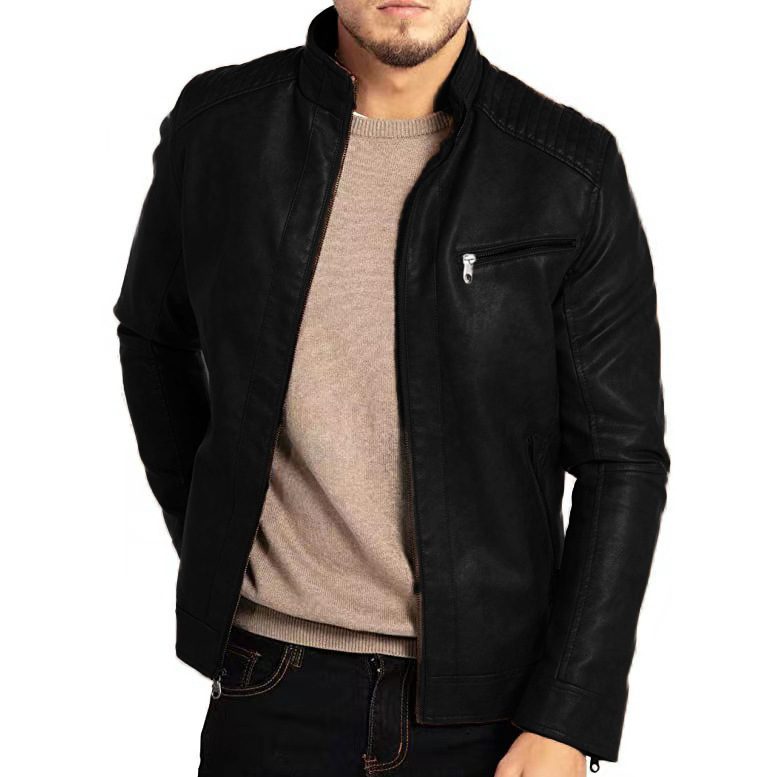 Men's Clothing sports PU jacket youth motorcycle windproof fitness jacket casual muscle men's leather jacket_voghion.com