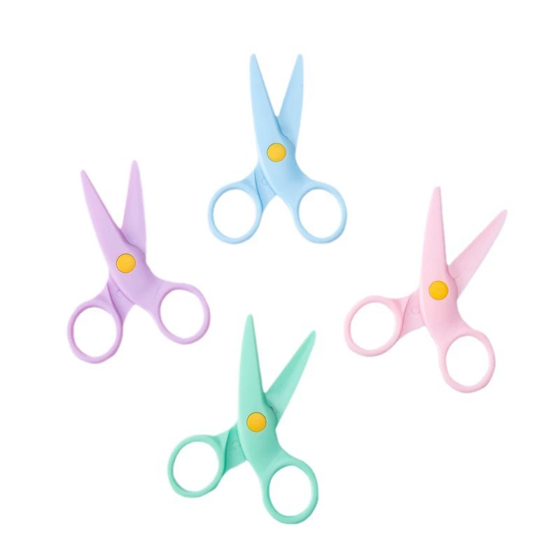 Children's safe high quality scissors for kindergarten, harmless plastic toy, DIY