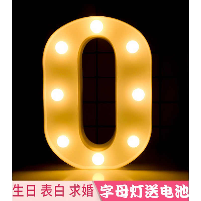 Feliz cumpleaños luz LED inglés Digital Color luz luminosa confesión romántica escena apoyos diseño carta luz al por mayor