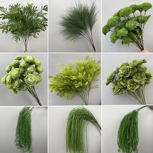 Wedding Floral Art Artificial Leaves Plants Tropical Coconut Leaves Wedding Photo Photography Background Posing Green Plant Props