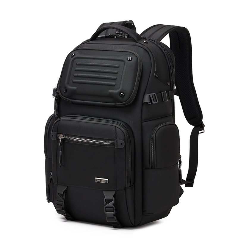 Ozuko Men's Backpack Waterproof Large Capacity Business Laptop Bag_voghion.com