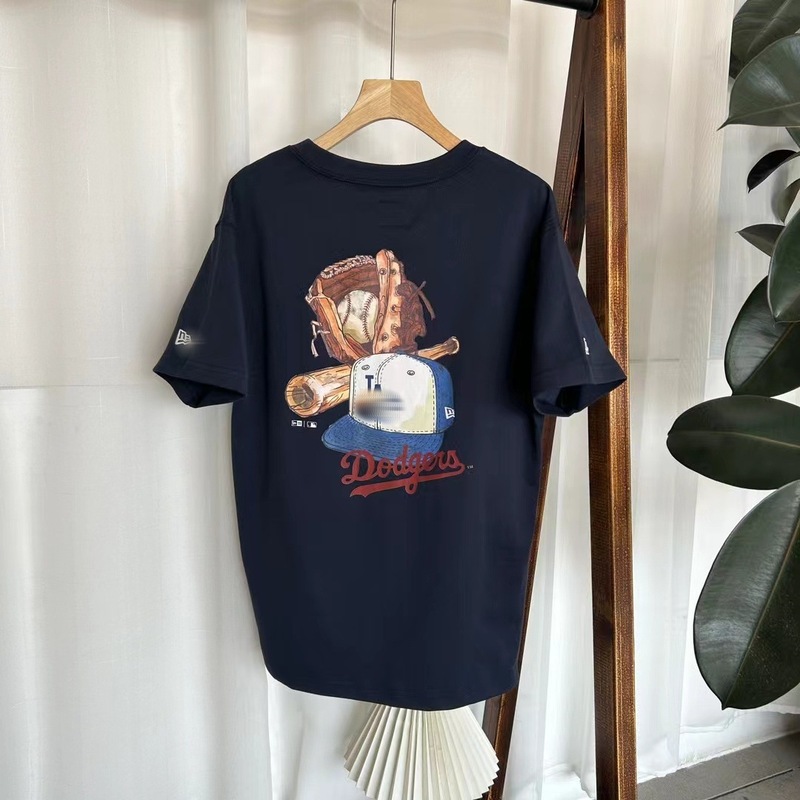 New Eraニューも華2025新春M家半袖tシャツNY野球ロゴプリントファッションカップル|undefined