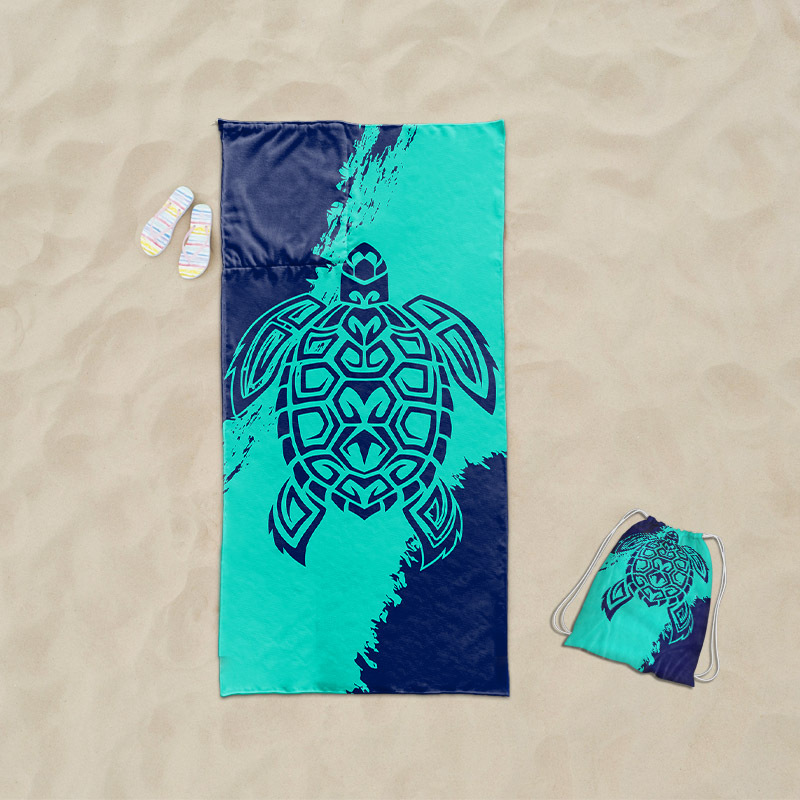 Mochila estampada toalla de baño mochila multiusos absorbente toalla de playa bolsa de toalla de playa de viaje de playa de playa de una pieza