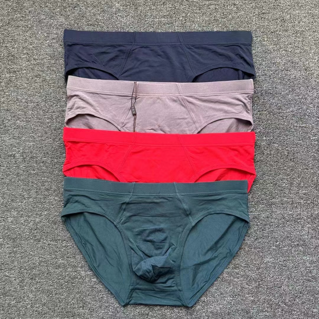 Stock end goods high quality modal men's underwear briefs comfortable breathable pants waist simple thin elastic