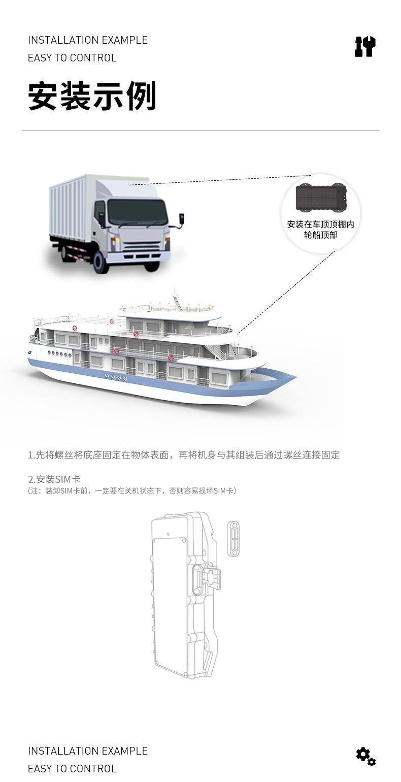 Marine Solar-Powered Single-Bedouin-Gps Locator for Offshore Sand Mining Ships, Fishing Boats, Container Ships, and Beidou Navigation