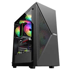 AOC CG272B电脑机箱台式机atx大板商务办公游戏主机箱diy外壳侧透