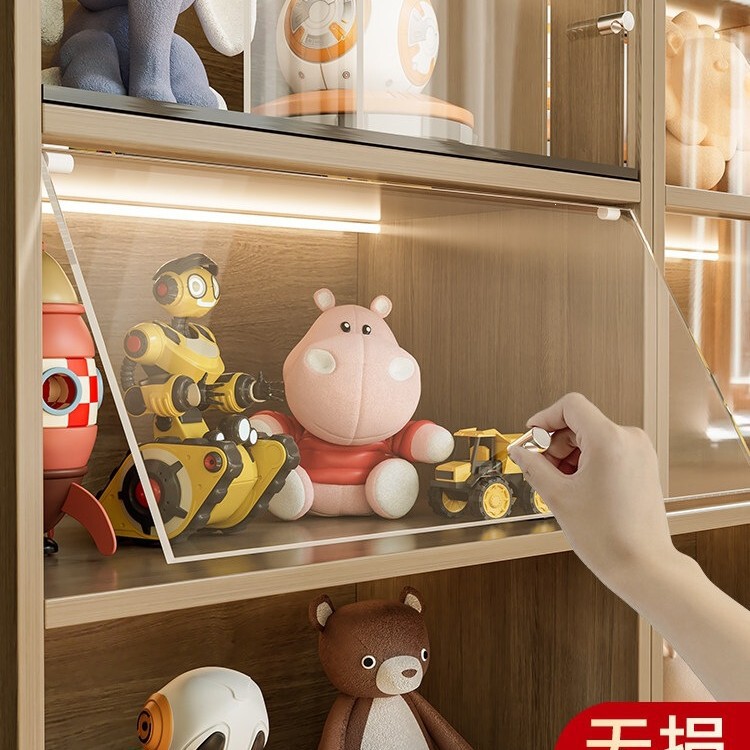 Simple transparent acrylic cabinet door, dust-proof door, flip-up door panel, bookcase with additional glass door panel, self-installation Simple transparent acrylic cabinet door, dust-proof door, flip-up door panel, bookcase with additional glass door panel, self-installation