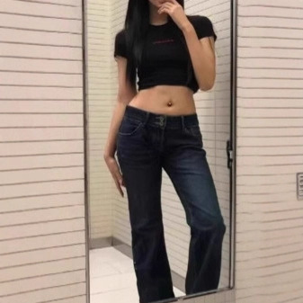 Vintage Low-Rise Jeans for Women 2025 Autumn New American Style Hot Girl Slim Fit Butt-Lifting Slimming Flared Floor-Length Pants