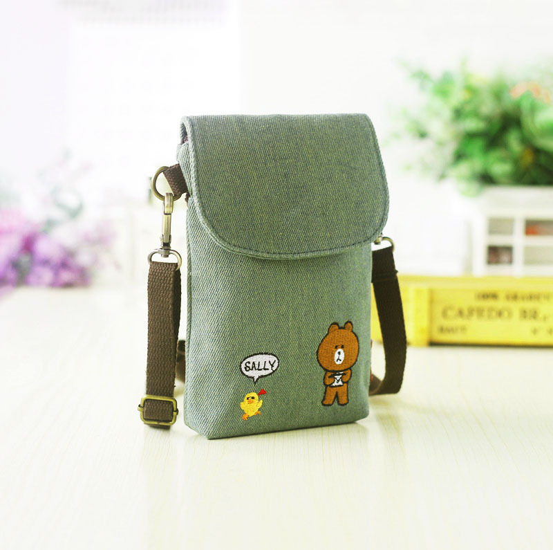 6 pulgadas crossbody bolso del teléfono móvil iPhone7plus Halter bolso del teléfono móvil mano de tela femenina llevar monedero R9 mano sosteniendo pequeño