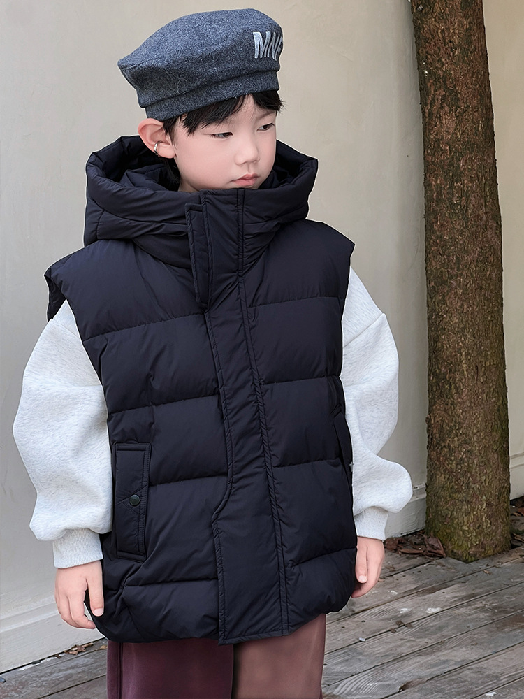 Ropa de invierno para niños chaleco de algodón para niños chaleco encapuchado para niños otoño y invierno para niños abrazadera de caballo caliente