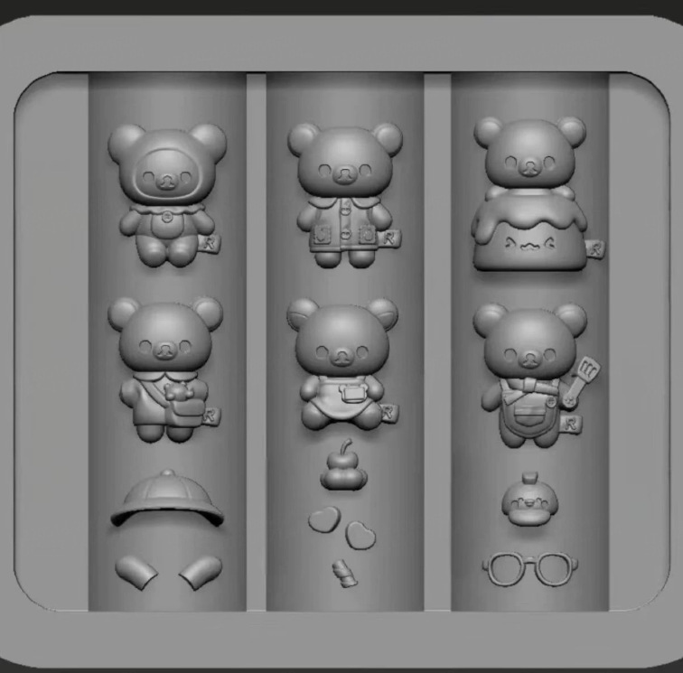 Molde de manicura amor arco en relieve flor ornamentos molde abrasivo alta permeabilidad estereoscópica DIY decoración molde de silicona