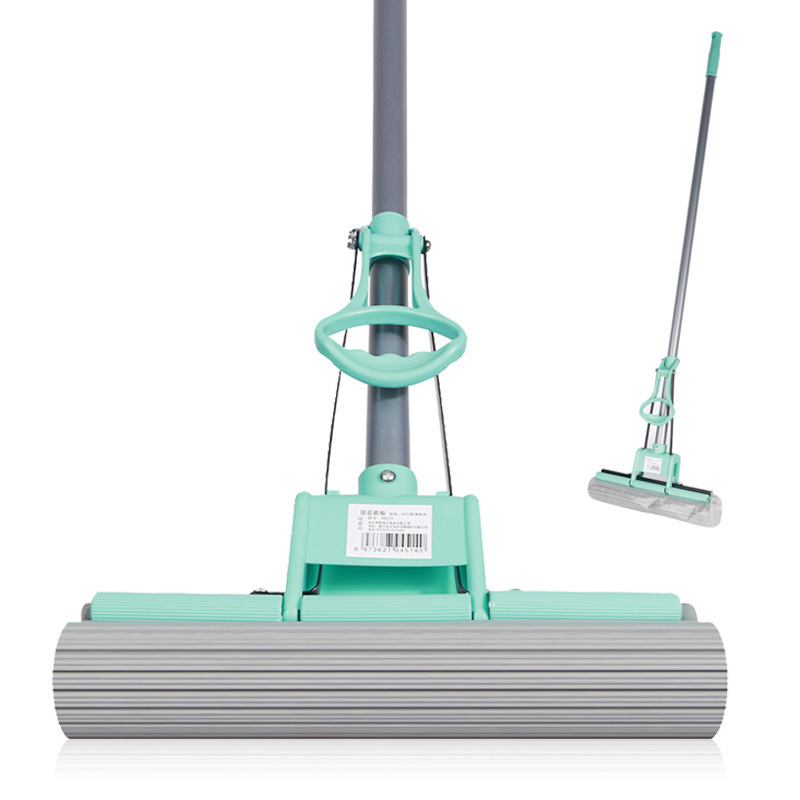 Mop household cleaning retractable roller rubber cotton/self-twist/lazy mop set
