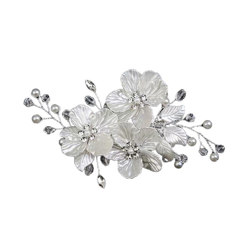 Horquilla de flor con perlas elegante para bodas y eventos_voghion.com
