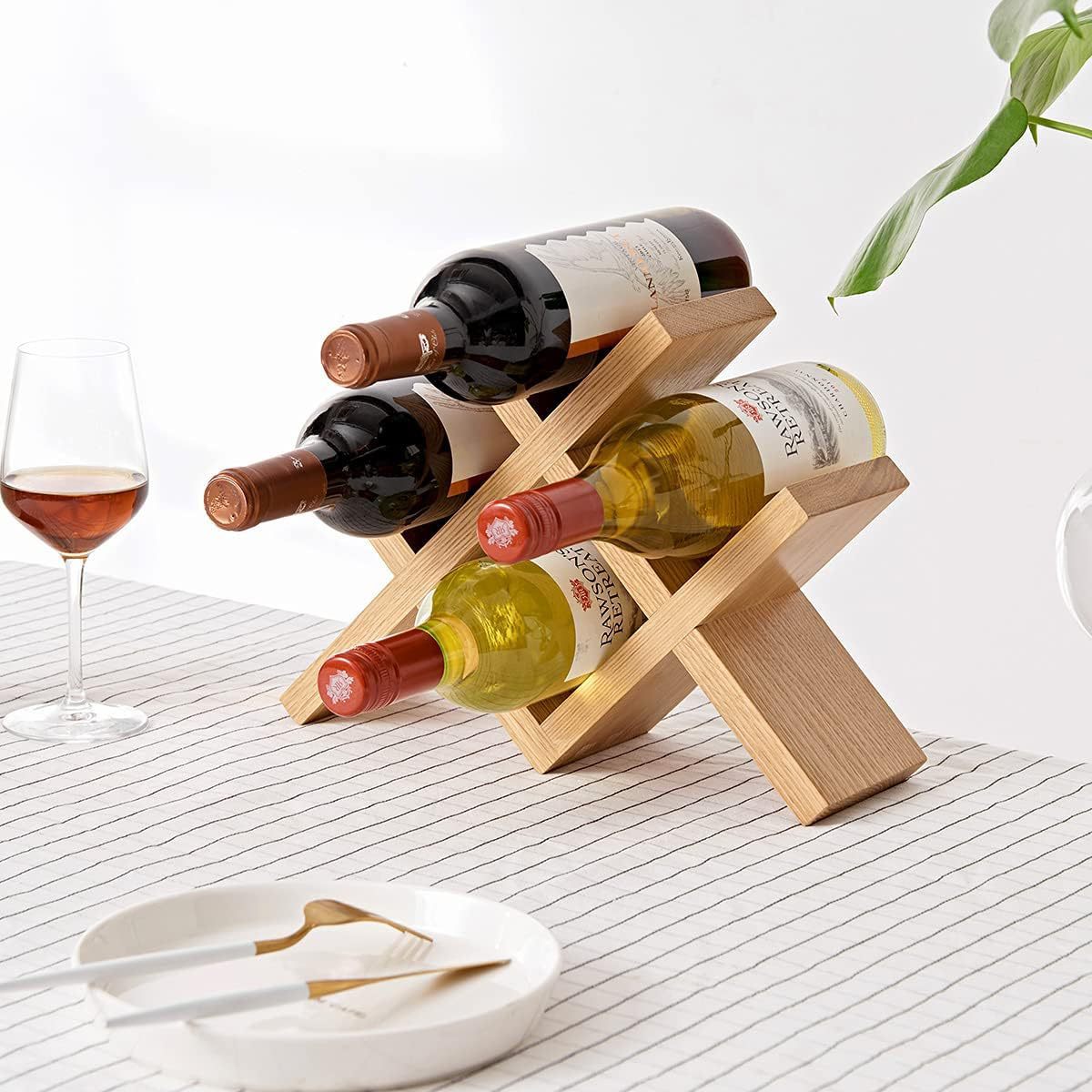 Solid Wood Bar Wine Rack, Fashionable and Simple Party Family Winery Red Wine Rack, Wine Cellar Manor Wine Storage Rack