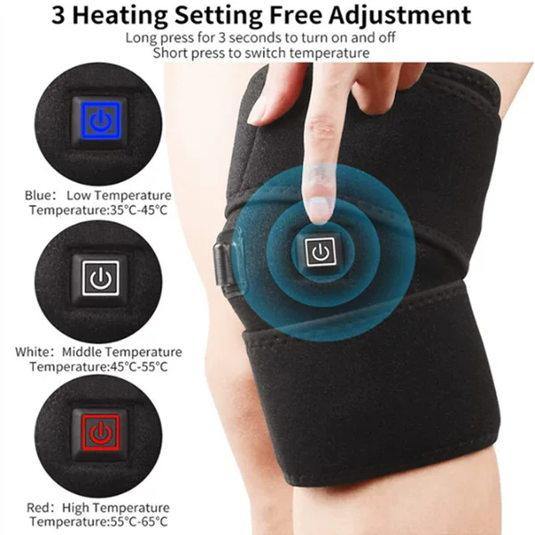 Electric heating knee hot compress ice compress strap electric heating knee pad warm old cold leg knee joint in stock
