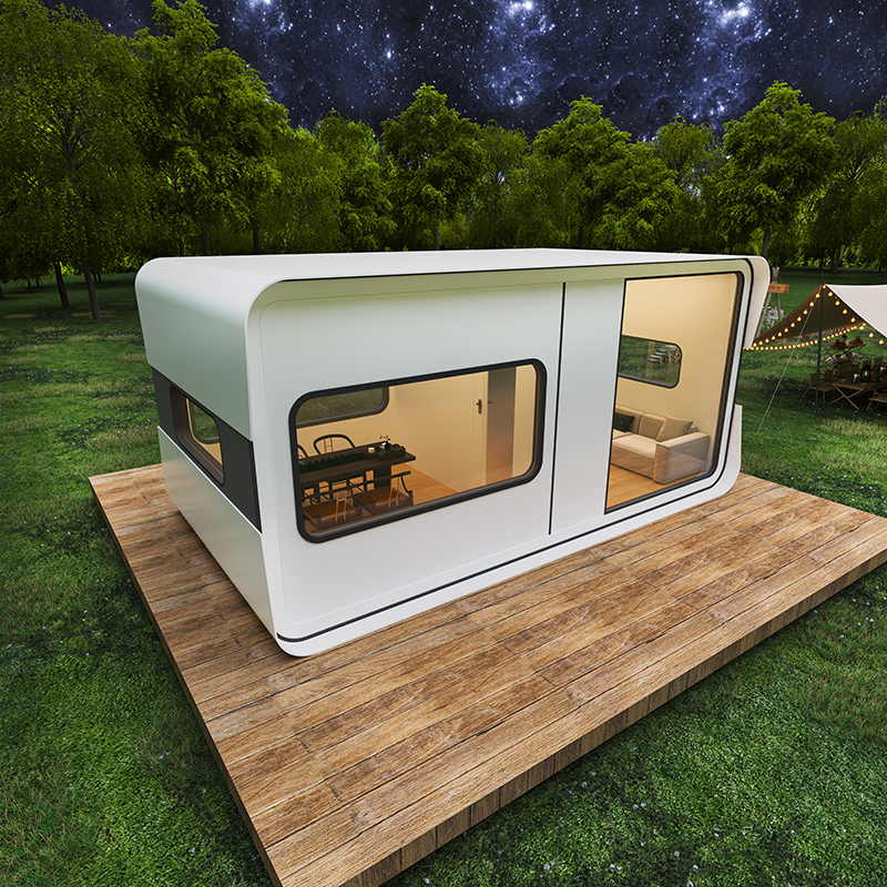 Oficina de alojamiento residencial de cápsula espacial explosiva, estación de manzanas, micro alojamiento residencial de contenedores, sala de sol, casa móvil
