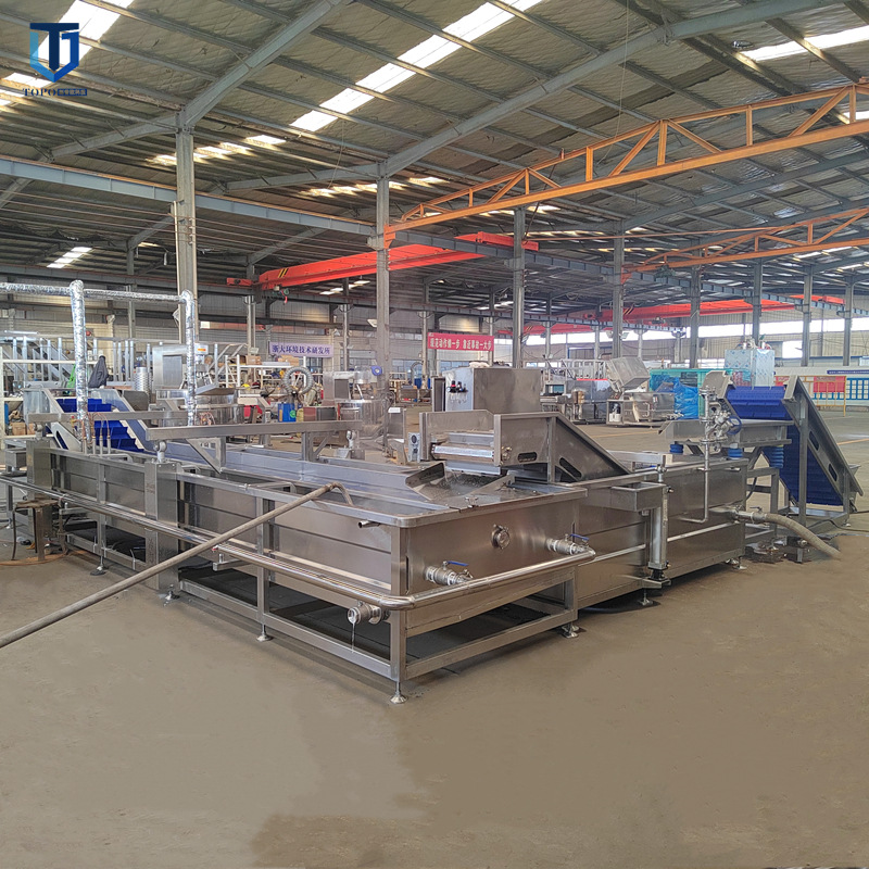 鱿鱼蒸煮机 大型卤煮漂烫设备海鲜蒸煮流水线操作简单