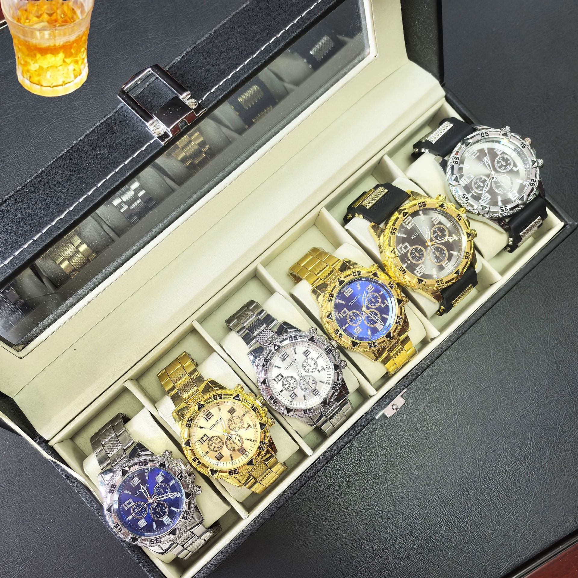 6-Piece Luxury Boxed Men's Gift Watch Set Fashion Men's Watch Party Party Fashion Watch
