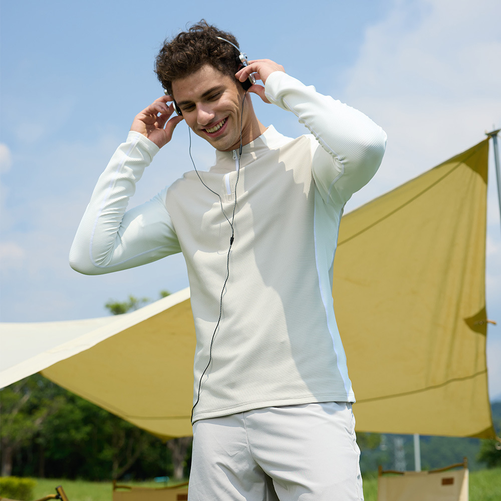 Nueva camiseta deportiva de otoño e invierno, camisa de cuello alto con media cremallera de secado rápido, entrenamiento para correr, ropa casual de tenis de frisbee de manga larga