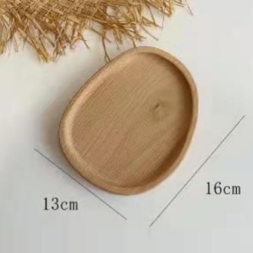 Bandeja de haya Bandeja redonda de madera maciza Bandeja de madera cuadrada Bandeja de comedor de alta gama para el hogar Bandeja de frutas Bandeja de bocadillos Spot