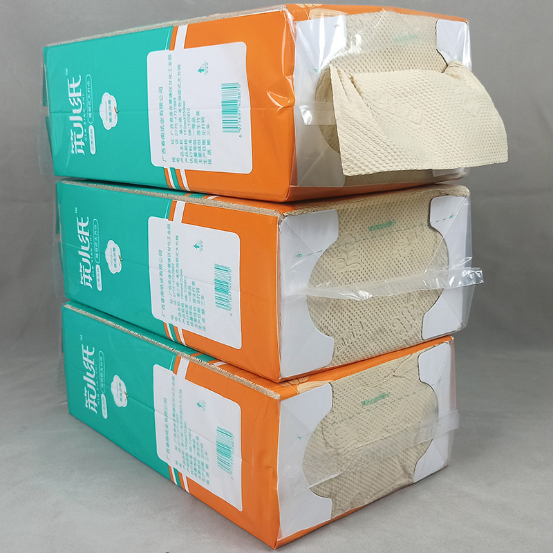 Da Zhang Original Bamboo Pulp Natural Color Tissue Paper for Printing and Absorption, Big Package, Household Economical Toilet Paper 