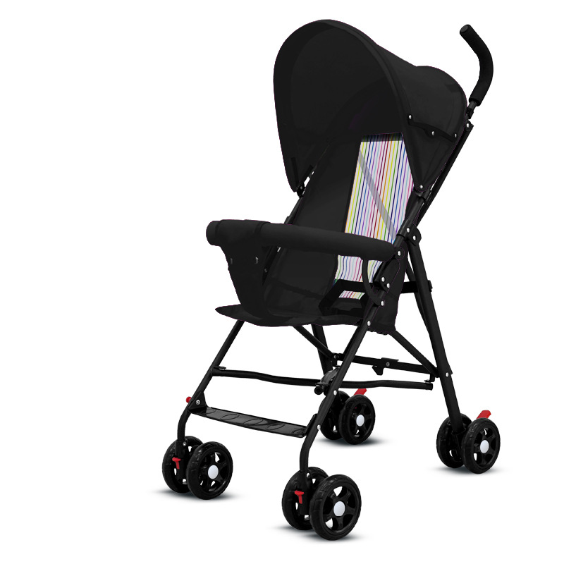 Cochecito de bebé puede sentarse y acostarse bebé ligero plegable simple súper niños pequeños deslizamiento bebé paraguas portátil coche mano empuje verano
