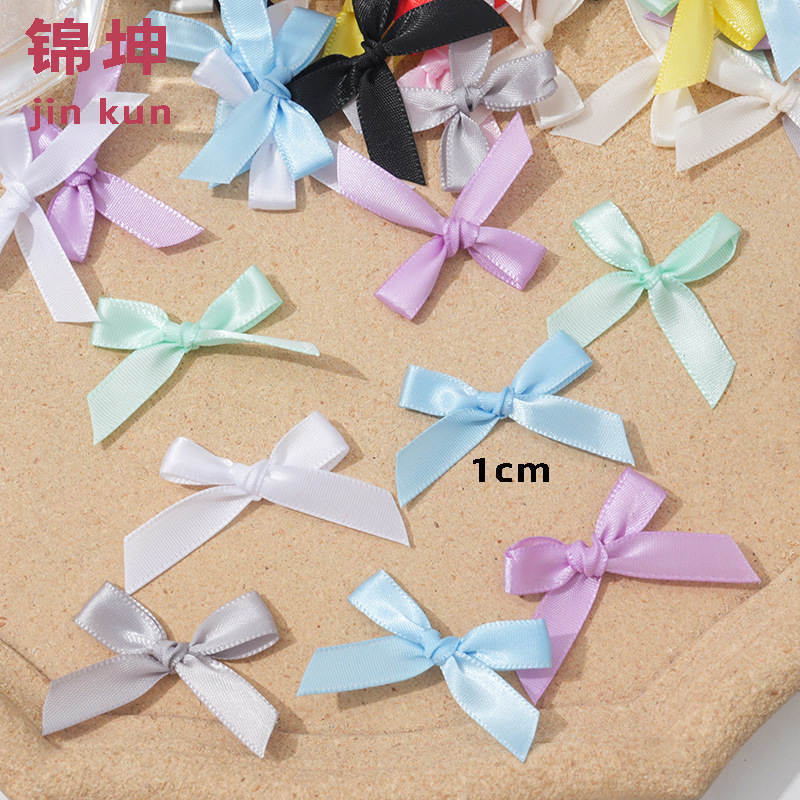 in stock 1CM Ribbon Bow Single-sided Ribbon Bow Garment Accessories Birthday Cake DIY Accessories Bow