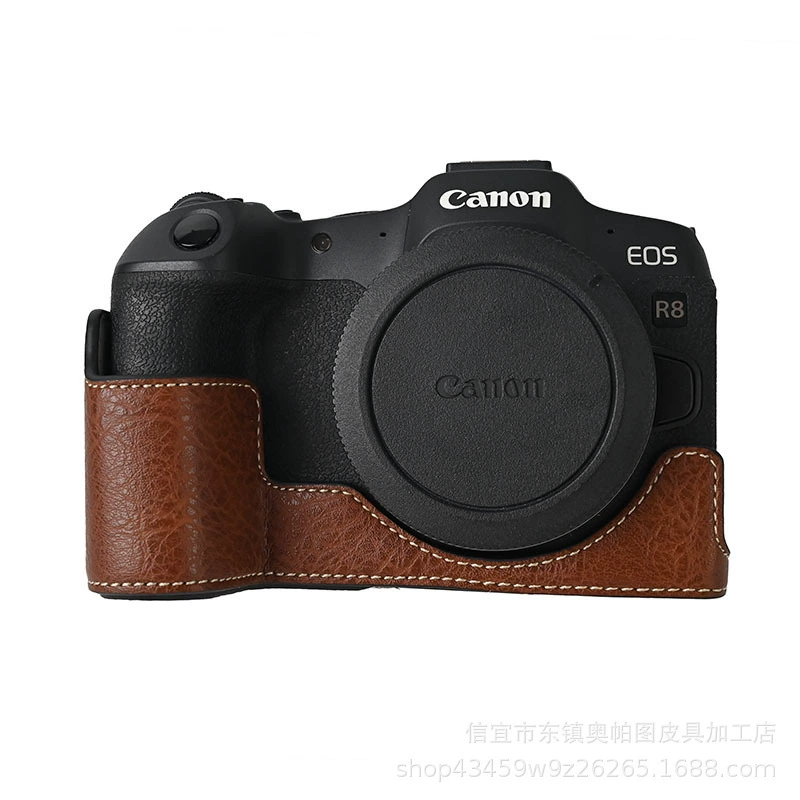 Canon R8 lychee pattern PU magnetic base + can be matched with V303 shoulder strap