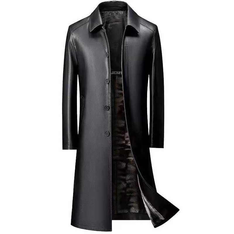 Long warm trench coat, down jacket, for middle age, maxi length
