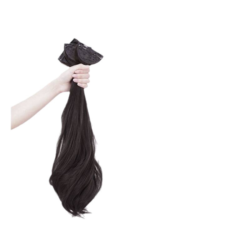 Pieza de la peluca Pelo Largo de longitud media de las mujeres tipo dividido cabello ligero y esponjoso crecimiento del cabello simulación de volumen cabello invisible sin costuras micro-rollo hebilla interior extensión del cabello