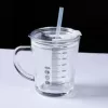 350 ml утолщённая кружка с ручкой, крышка и силиконовая трубочка