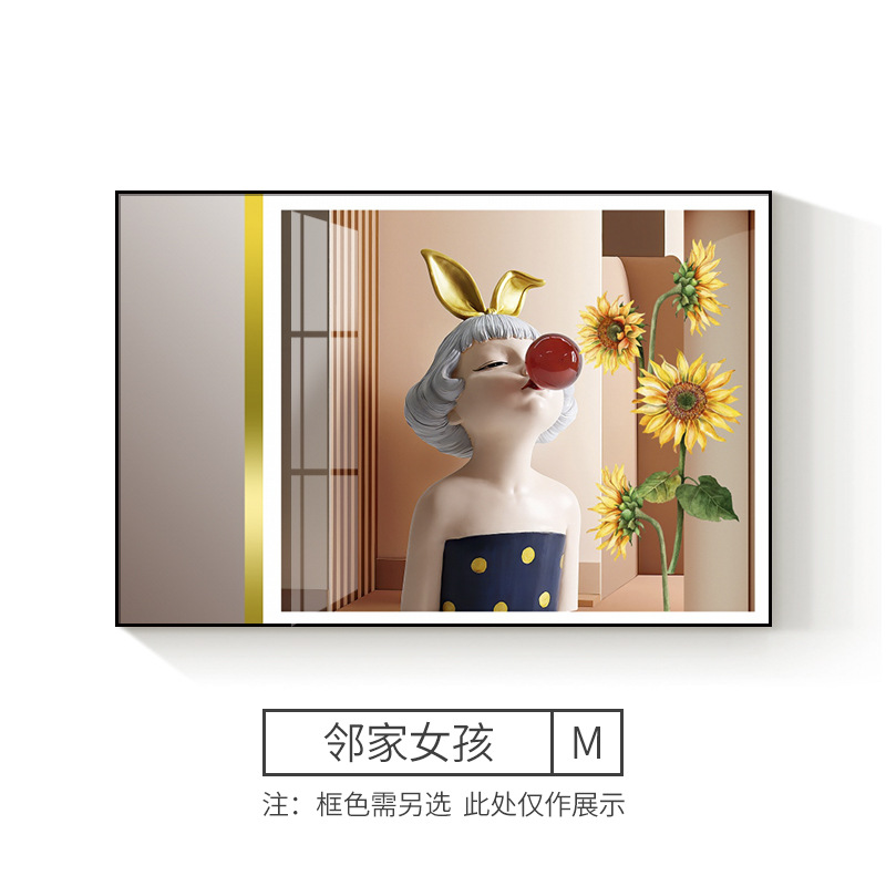 Caja de medidor eléctrico pintura decorativa moderna minimalista caja de puerta eléctrica que cubre la luz caja de distribución de lujo colgando pintura restaurante flip que cubre mural