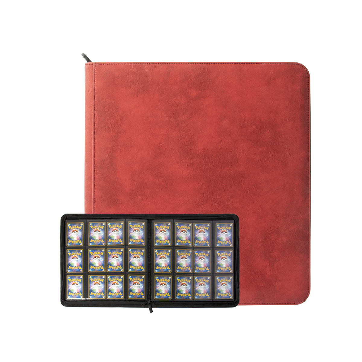 Cuero pu12 hilo cremallera tarjeta libro anime juego tarjeta de almacenamiento libro Ultraman Colección Estrella tarjeta al por mayor