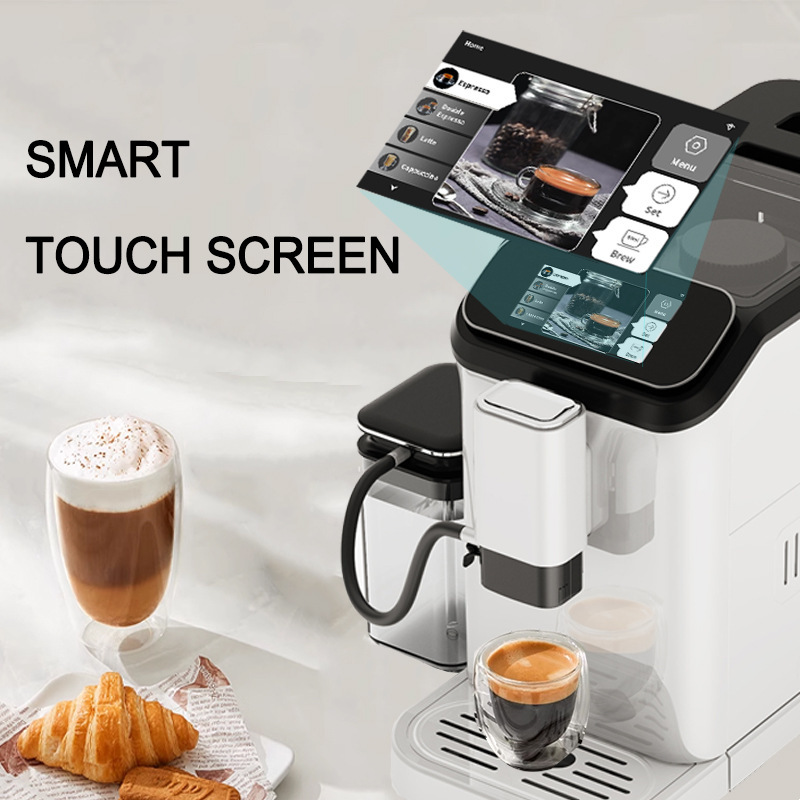 Smart touch screen automatic coffee machine WIFI APP control multi-function espresso machine milk frother