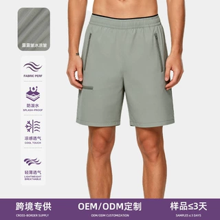 跨境定制男士运动短裤定制健身跑步运动短裤透气轻盈运动短裤定制