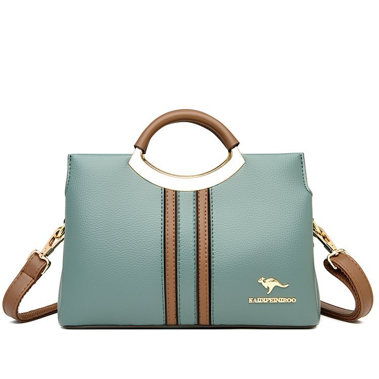 Bolsos de mujer europeos y americanos de moda, bolsos de mano sencillos y elegantes con asa rígida, gran capacidad, bolsos de hombro y bandolera multicapa con diseño de cadena.
