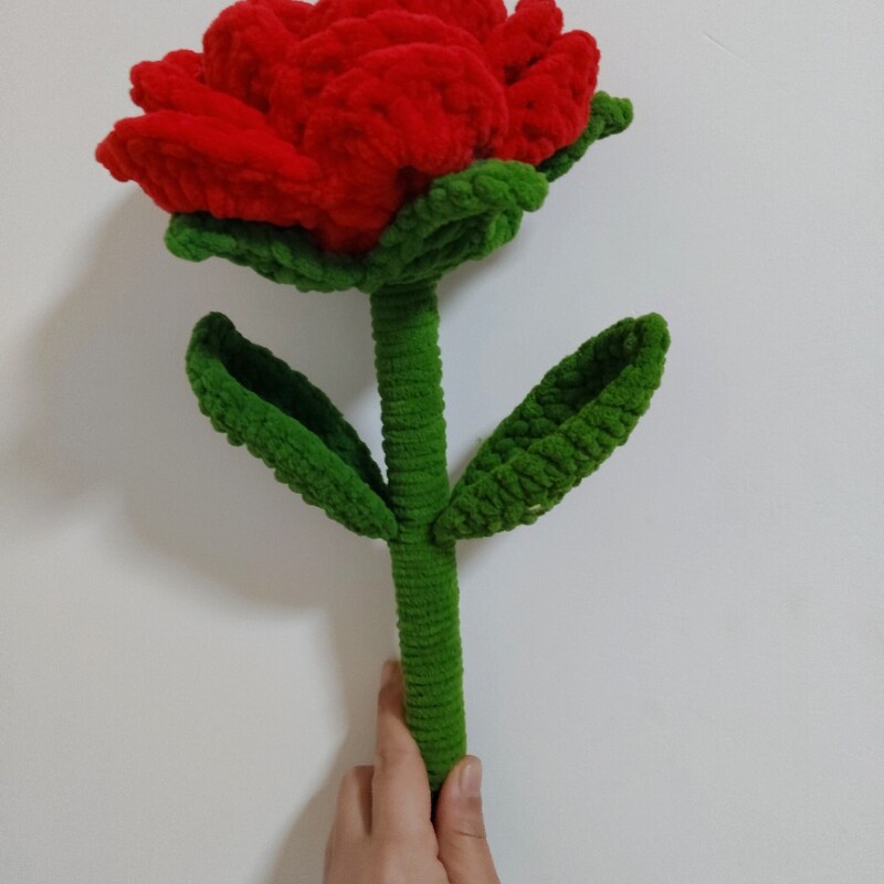 情人节礼物玫瑰花束钩针编织送女生闺蜜永生花礼品仿真花手工编织|undefined