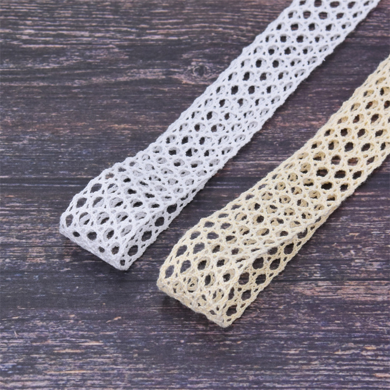 Accesorios de tela de encaje de algodón hueco transfronterizo ropa material de tira decoración hecha a mano DIY ramo vendaje