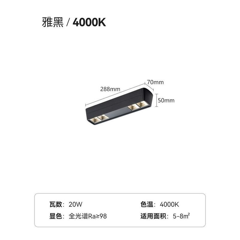 ロングストリップクローク表面実装スポットライトリビングルームメインライトなしダイニングルームLED防眩マスターベッドルームシーリングライト|undefined