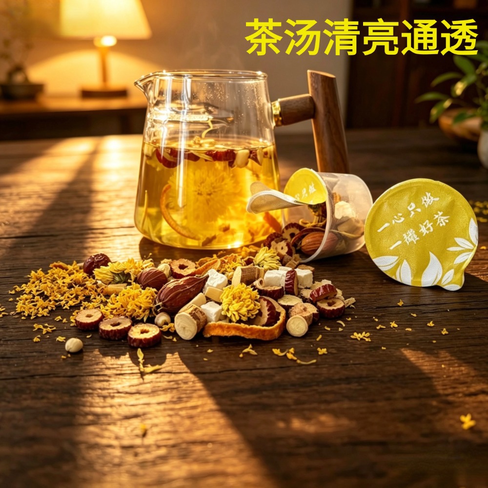 Wuzhi Maotao Fuling Herbal Tea Blend Five-Finger Fig Poria Lotus Seed Dried Flower Tea 120g Trial Can specifications