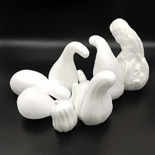 Factory Direct Sales Eps Plastic Foam Styrofoam White Embryo Artificial Vegetable Gourd Foam DIY Halloween Classy