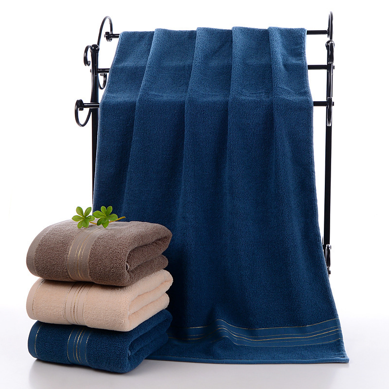 Thickened 400g cotton bath towel wholesale adult men's and women's absorbent gold silk broken plain bath towel can be used for logo