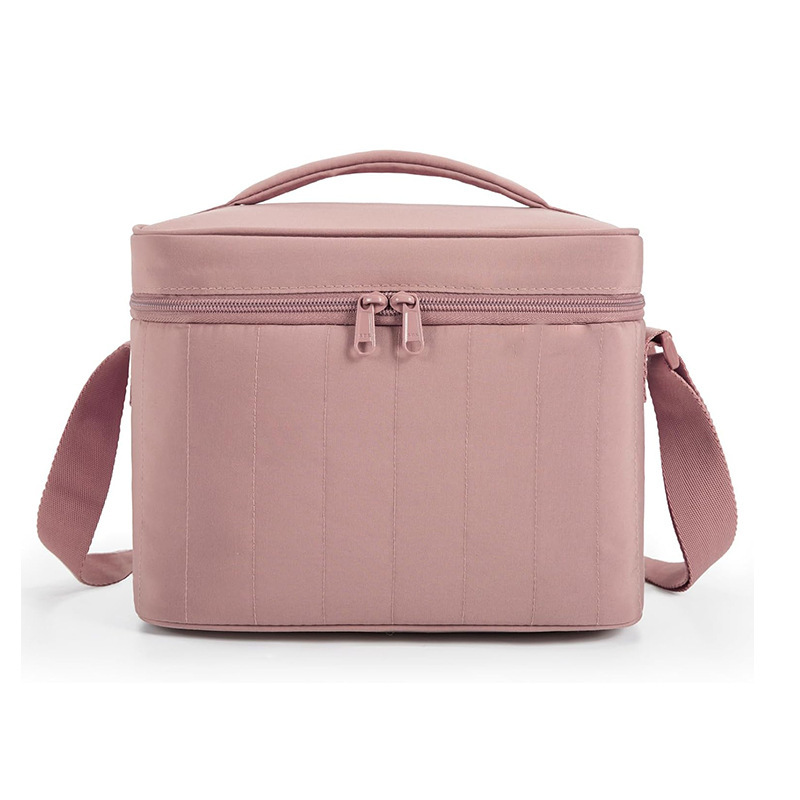 Nueva bolsa de almuerzo de damas bolsa de almuerzo aislante linda bolsa de almuerzo portátil esponjosa bolsa de almuerzo bolsa de refrigeración de quilting ligera