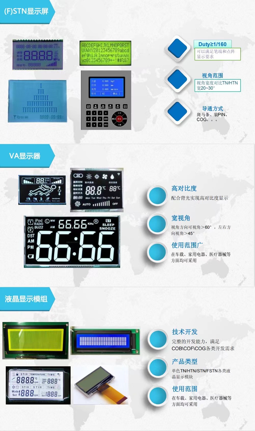 lcd段码屏液晶屏幕智能闹钟数字电子挂钟计时器断码显示屏 背光源-阿里巴巴