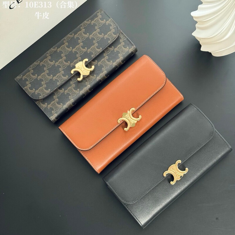 2026 New Model Metal Snap Clasp Clutch Wallet, Top Layer Cowhide, Multi-Card Slot Purse, Fashionable Women's Long Clutch Bag 2026 New Model Metal Snap Clasp Clutch Wallet, Top Layer Cowhide, Multi-Card Slot Purse, Fashionable Women's Long Clutch Bag