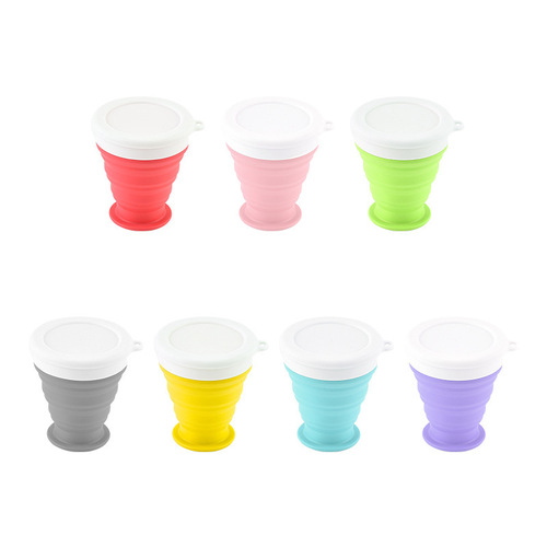 Silicone foldable water cup, portable travel outdoor camping sports cup, foldable coffee cup, accompanying water cup