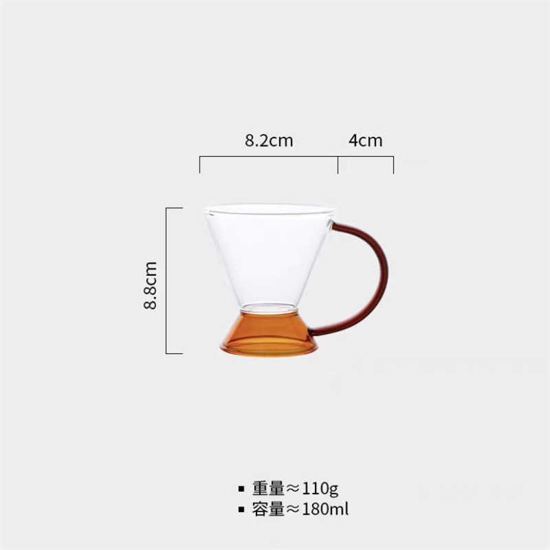 Danés nórdico tetera creativa ins borosilicato vidrio vintage tetera traje café ámbar