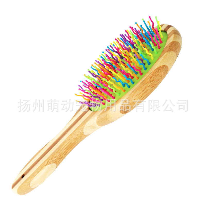 컬러 대나무 단면 컬러 바늘 빗