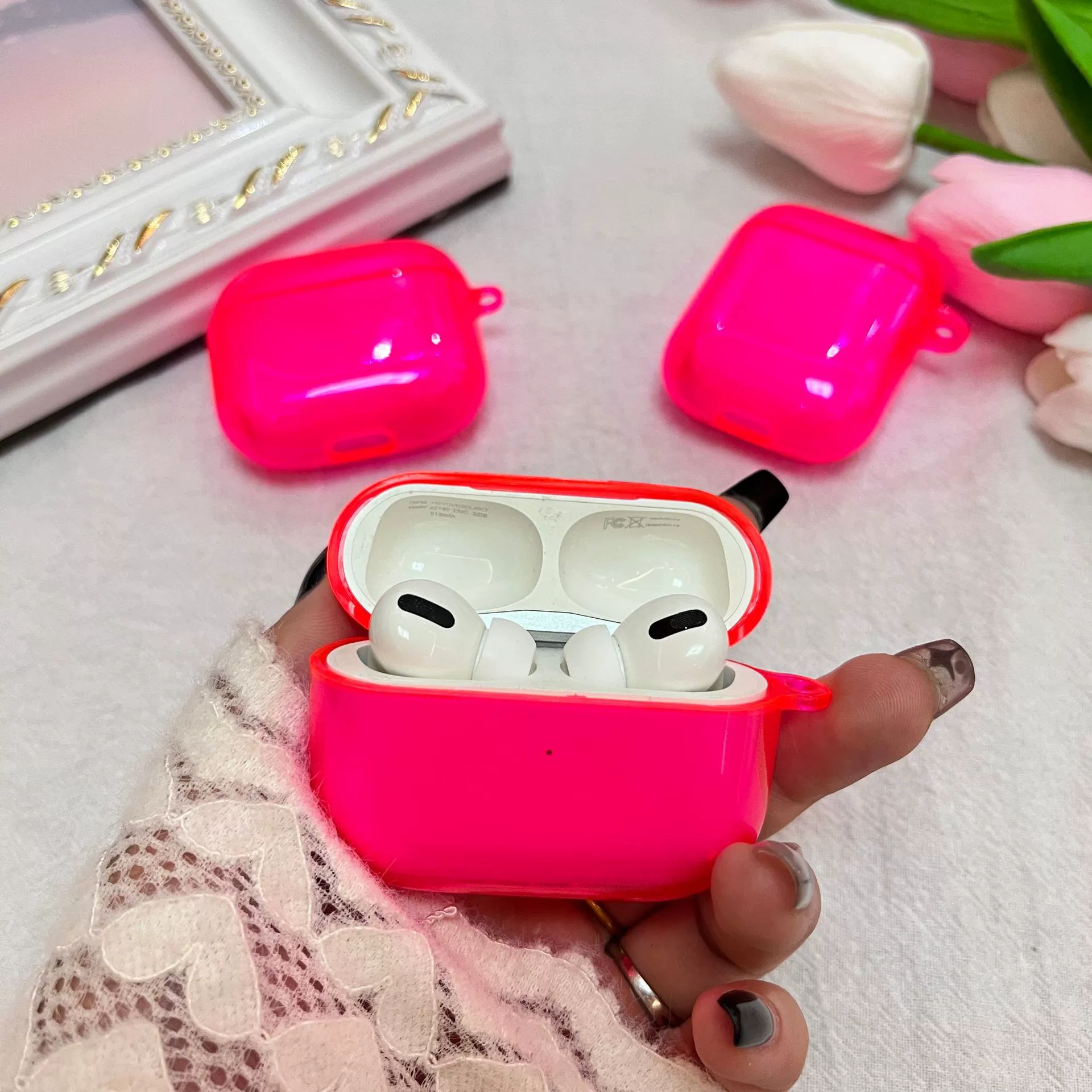 Apple, совместимые прозрачные наушники, защитный чехол, 2, bluetooth